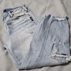 Distressed Silver jeans